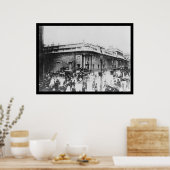 1914年ロンドンのイングランド銀行での通りシーン ポスター (キッチン)