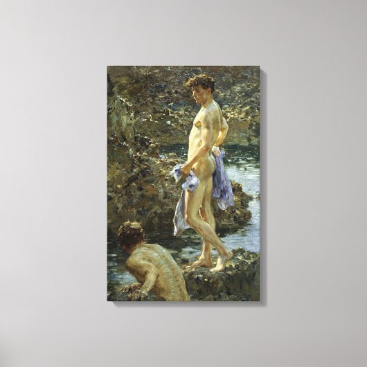 1914年入浴集団 キャンバスプリント (正面)