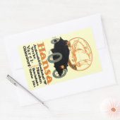 1914年半佐自動車 長方形シール (封筒)