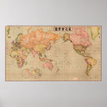 1914年日本の世界地図
