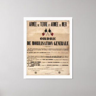 1914年1月1日のフ威厳があるランスの動員団 キャンバスプリント