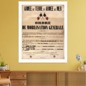 1914年1月1日のフ威厳があるランスの動員団 キャンバスプリント (インサイチュ (リビング))