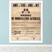 1914年1月1日のフ威厳があるランスの動員団 キャンバスプリント (インサイチュ (ウッドフロア))