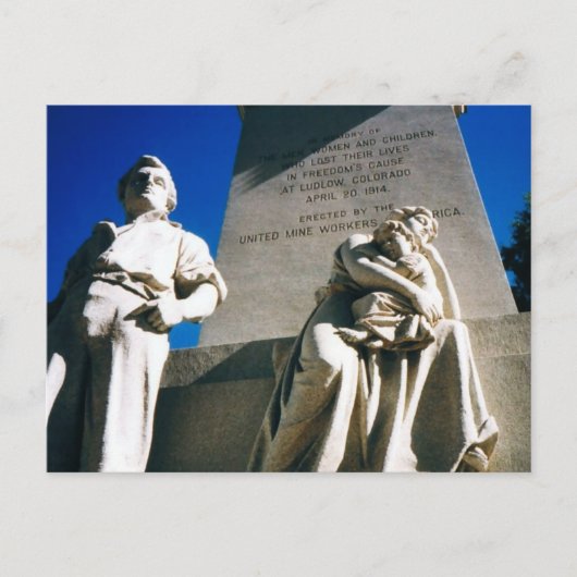 1914年4月20日の歴史的なルドロー大虐殺 ポストカード (正面)