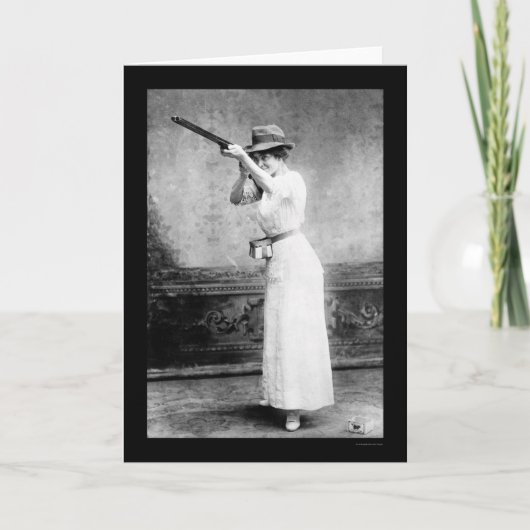 1914年Shotgunのトランプシューティングウーマン カード (正面)