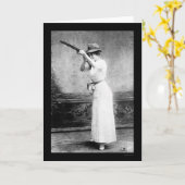 1914年Shotgunのトランプシューティングウーマン カード (黄色い花)