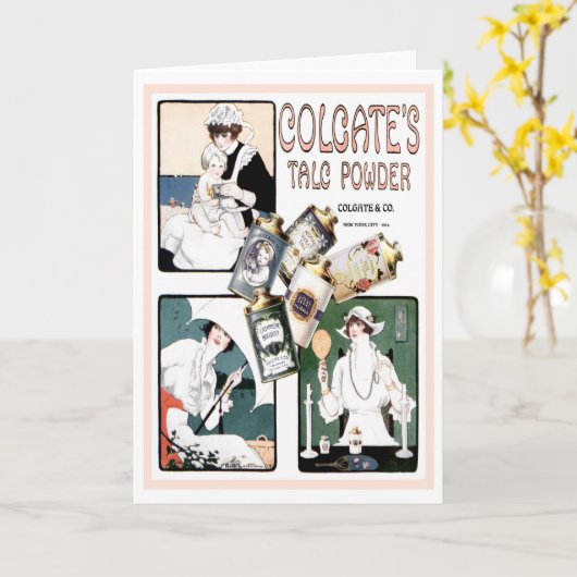 1914!広告の挨拶 カード (黄色い花)