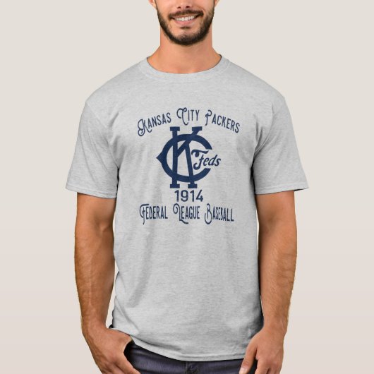 1914 Kansas City Packers Baseball Federal League ⚾ Tシャツ (正面)