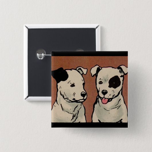 1914 two dogs 缶バッジ (正面&裏面)