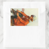 1915アイススケートで滑る 長方形シール (バッグ)