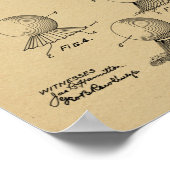 1915ゴルフボールティーデザイン特許プリント ポスター (角)