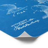 1915ゴルフボールティーデザイン特許プリント ポスター (角)