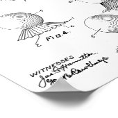 1915ゴルフボールティーデザイン特許プリント ポスター (角)