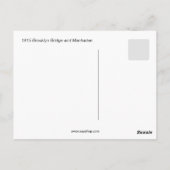 1915ブルックリンブリッジとマンハッタンニューヨーク ポストカード (裏面)