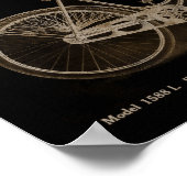 1915ヴィンテージレディースロードスター自転車広告アートポスター ポスター (角)