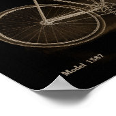 1915ヴィンテージロードスター自転車広告アートポスター ポスター (角)