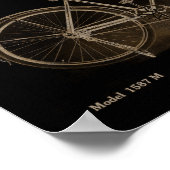 1915ヴィンテージ自転車アドアートポスター ポスター (角)