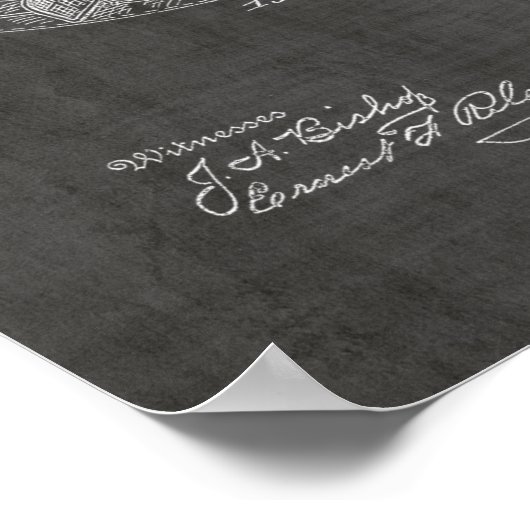 1915ヴィンテージ航空機特許スケッチプリント ポスター (角)