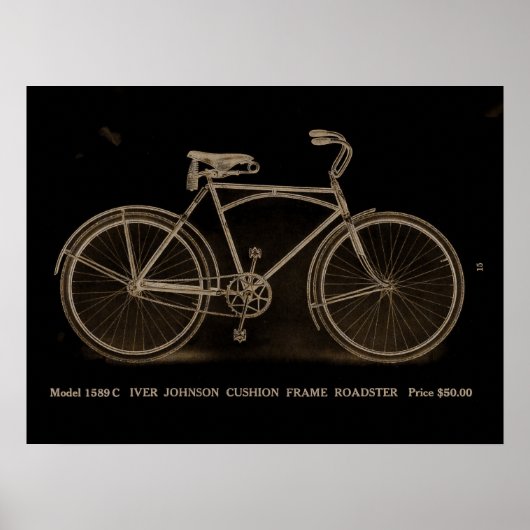 1915ヴィンテージIver Johnson Bicycle Ad Artポスター ポスター (正面)