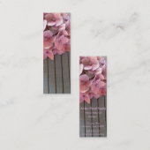 1915冊の本のしおりの名刺のアジサイ スキニー名刺 (正面/裏面)