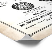 1915大佐ゴルフボール広告プリント ポスター (角)