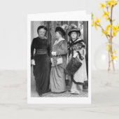1915年にニーン服を着た カード (黄色い花)