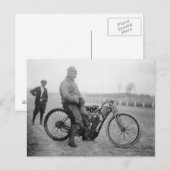 1915年のポープのオートバイレーサー ポストカード (正面/裏面)