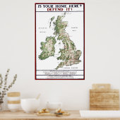 1915年の世界大戦統一されたの地図 ポスター (キッチン)