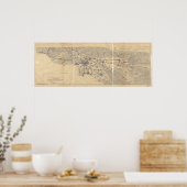 1915年の地図ロサンゼルス、南カリフォルニアのオート・クラブ ポスター (キッチン)