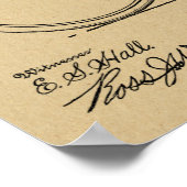 1915年の自転車トランスミッション設計特許アートプリント ポスター (角)