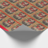 1915年サンタクロースのおそりと玩具 ラッピングペーパー (角)