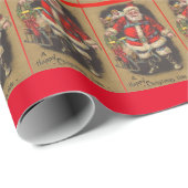 1915年サンタクロースのおそりと玩具 ラッピングペーパー (ロールコーナー)