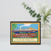 1915年頃のMatson Lines Poster Stamp ポストカード (スタンド正面)