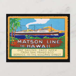 1915年頃のMatson Lines Poster Stamp ポストカード