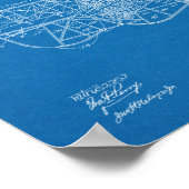 1915年飛んでいる機械飛行機特許スケッチプリント ポスター (角)