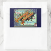 1915白フランスの薄紫 長方形シール (バッグ)