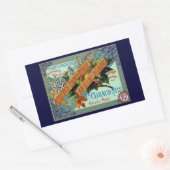 1915白フランスの薄紫 長方形シール (封筒)