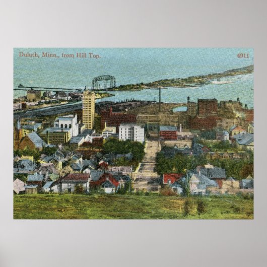 1915 View of Duluth，ミネソタヴィンテージ ポスター (正面)