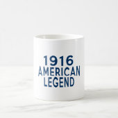 1916のアメリカの伝説の誕生日のデザイン コーヒーマグカップ (中央)