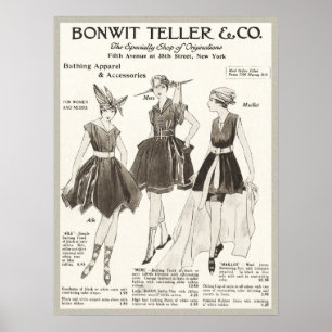1916コンテンポラリー年浴衣料広告 ポスター