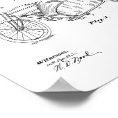 1916ヴィンテージオートバイ特許プリント ポスター (角)