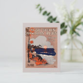 1916ヴィンテージハワイのブルースシート音楽カバー ポストカード (スタンド正面)
