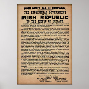 1916人のアイルランド人の布告-元のコピー ポスター