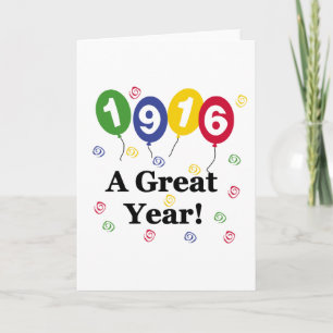 1916年すばらしい年の誕生日 カード
