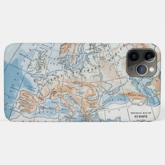 1916年のヨーロッパ地形図 Case-Mate iPhoneケース (裏面(横))