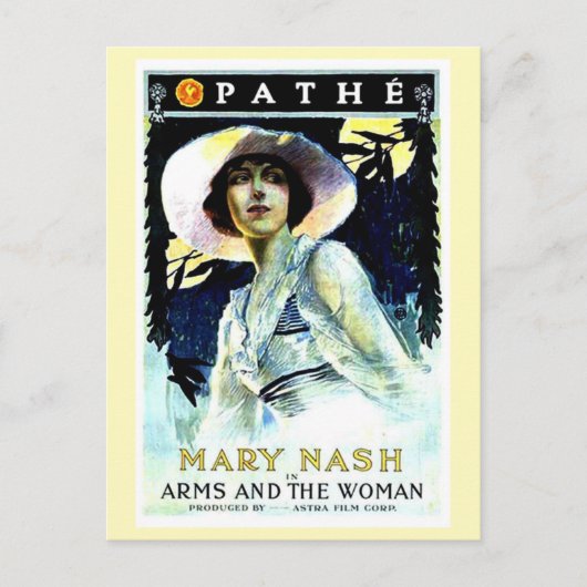 1916年の映画の腕と女性 ポストカード (正面)