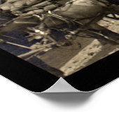 1916年ニューヨークでワゴン車で食料を積み上げる ポスター (角)