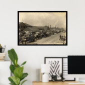 1916年ニューヨークでワゴン車で食料を積み上げる ポスター (ホームオフィス)