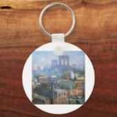 1916年頃のイーストリバー、ブルックリン橋 キーホルダー (正面)