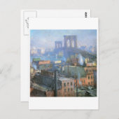 1916年頃のイーストリバー、ブルックリン橋 ポストカード (正面/裏面)